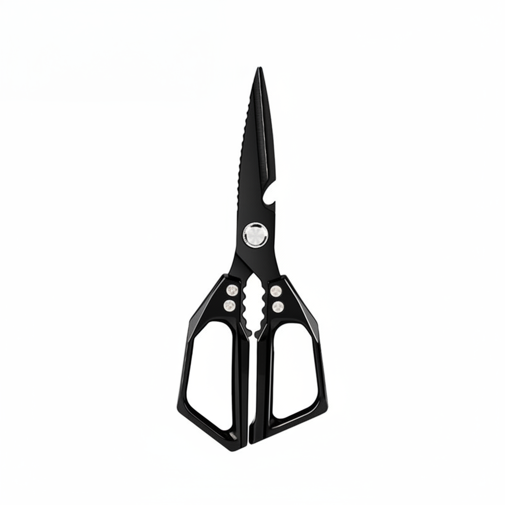 FALUVA Aura Multifunction Kitchen Shears - 7-in-1 Japanese Steel Black