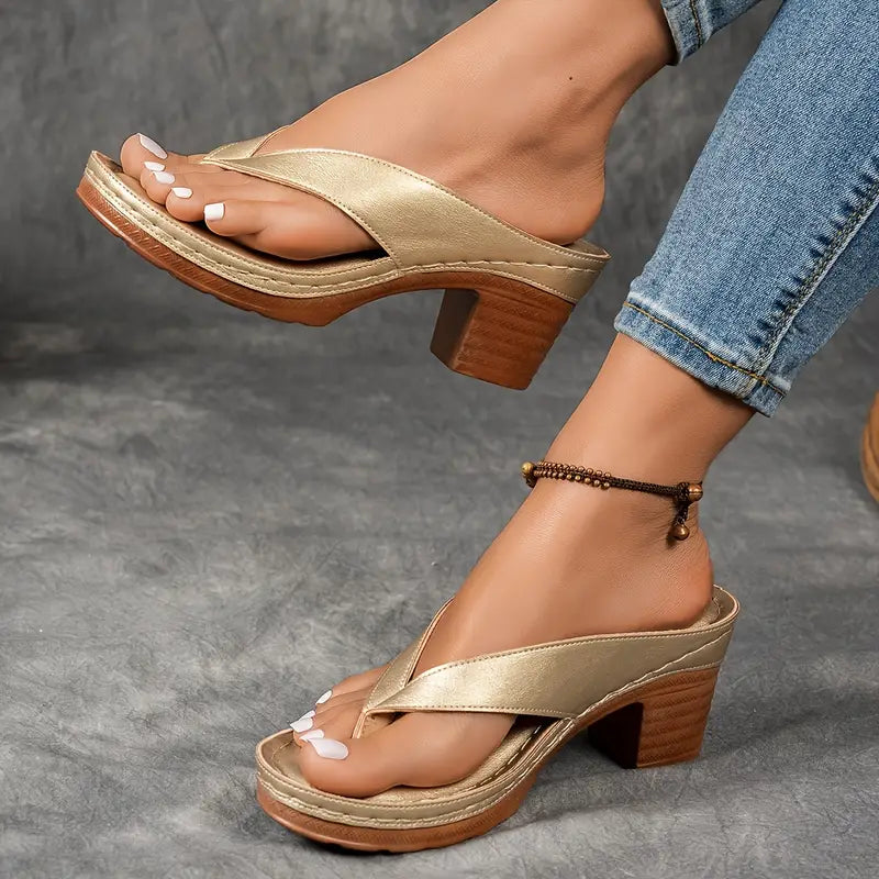 FALUVA Amara Chunky Heel Sandals