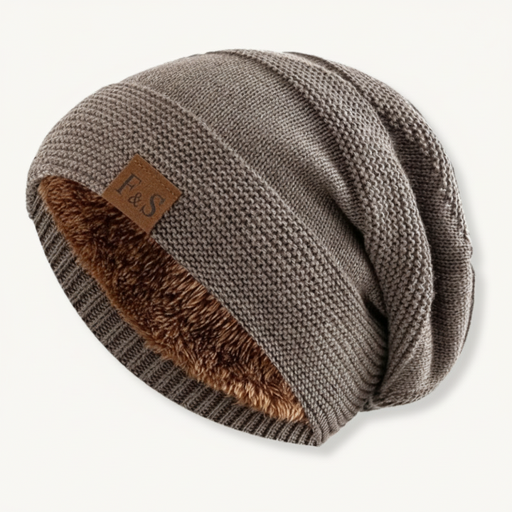 FALUVA Arlo Knit Beanie - Plush Soft Ribbed Khaki