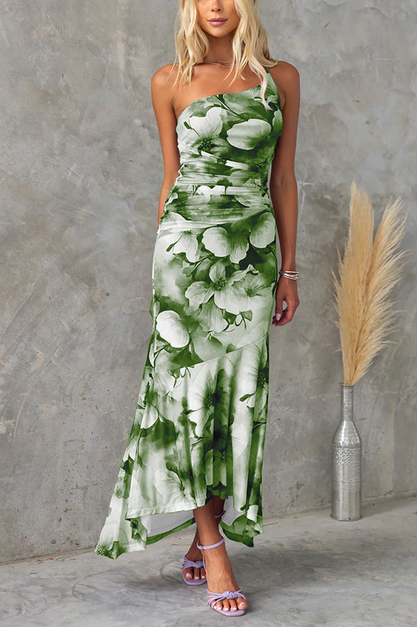 FALUVA Ayla One Shoulder Maxi Dress