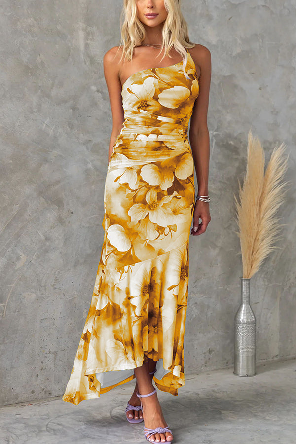 FALUVA Ayla One Shoulder Maxi Dress