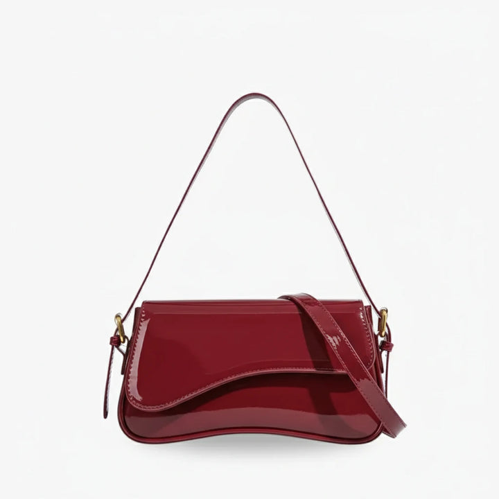 FALUVA Bianca Crossbody Bag Glossy Red