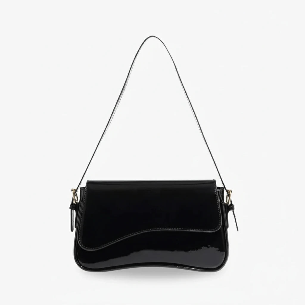 FALUVA Bianca Crossbody Bag Glossy Black