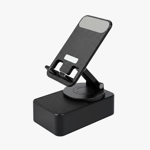 FALUVA Cue 3-in-1 Speaker Stand - Foldable Power Bank Black