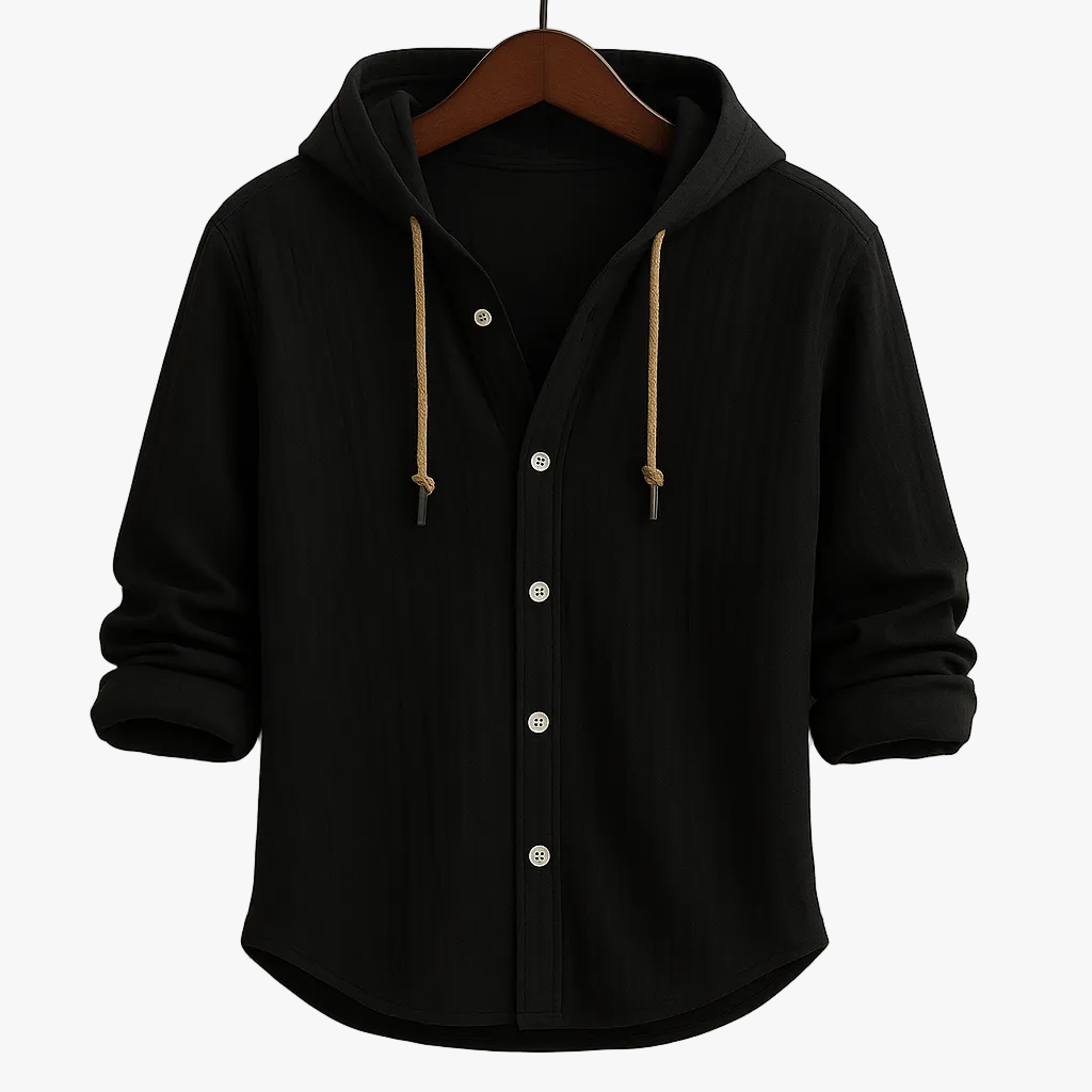 FALUVA Elias Hoodie Shirt Black