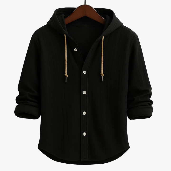 FALUVA Elias Hoodie Shirt Black