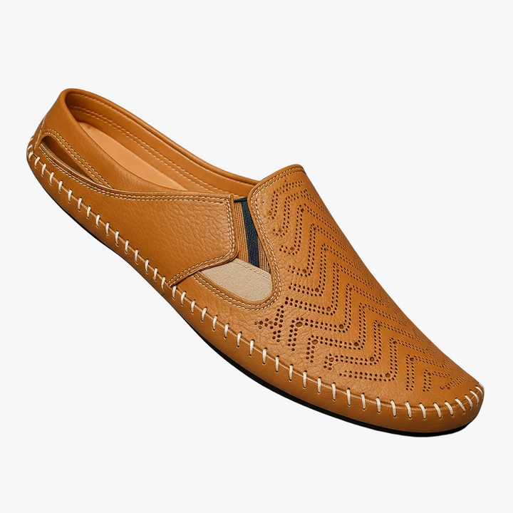 FALUVA Enzo Leather Sandals Brown