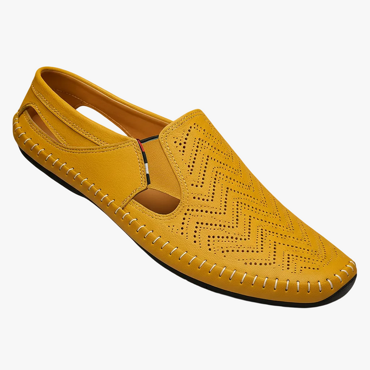 FALUVA Enzo Leather Sandals Tan