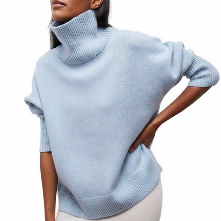 FALUVA Evi High-Neck Sweater Blue