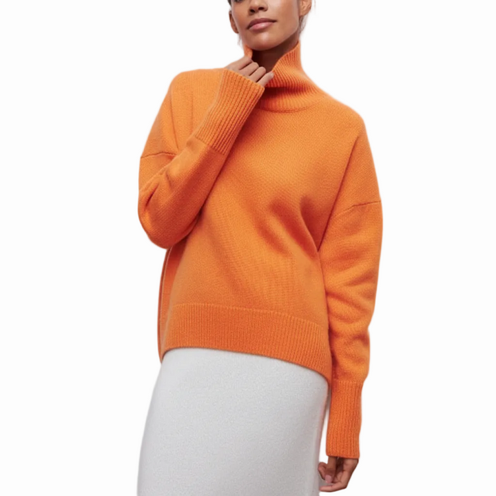 FALUVA Evi High-Neck Sweater Orange