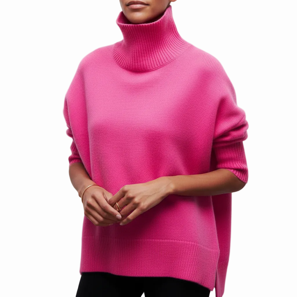 FALUVA Evi High-Neck Sweater Pink