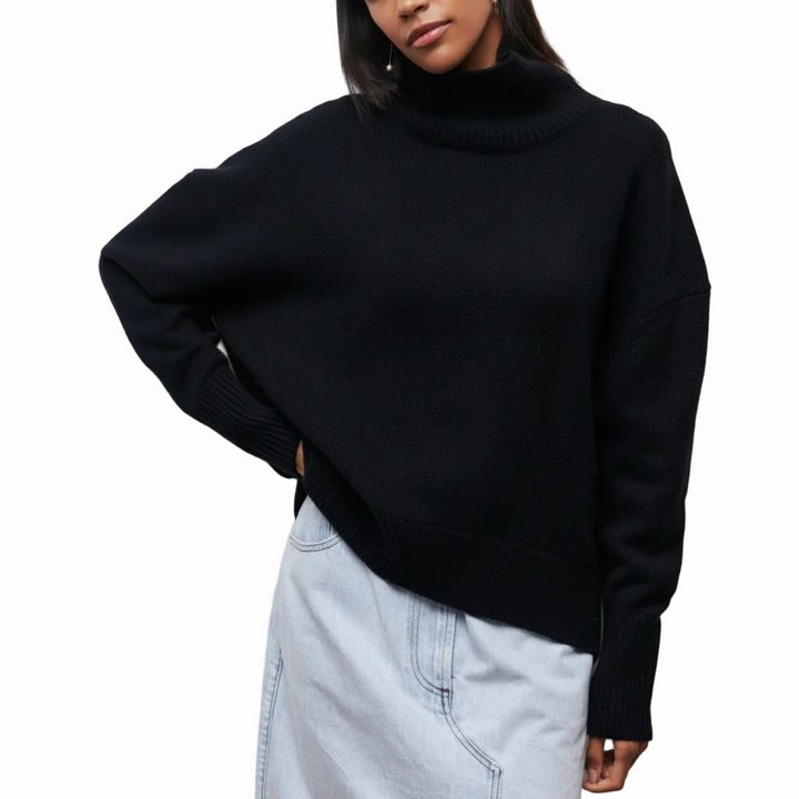 FALUVA Evi High-Neck Sweater Black