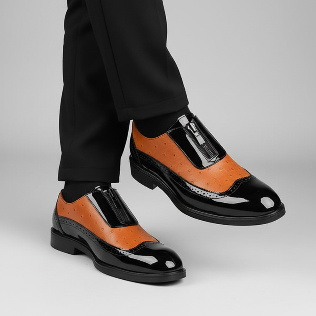 FALUVA Felix Oxford Shoes - Ostrich Leather