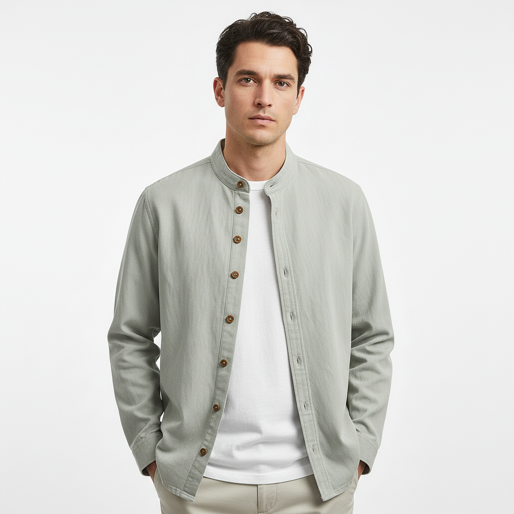 FALUVA Garth Kyoto Japan Style Shirt Gray