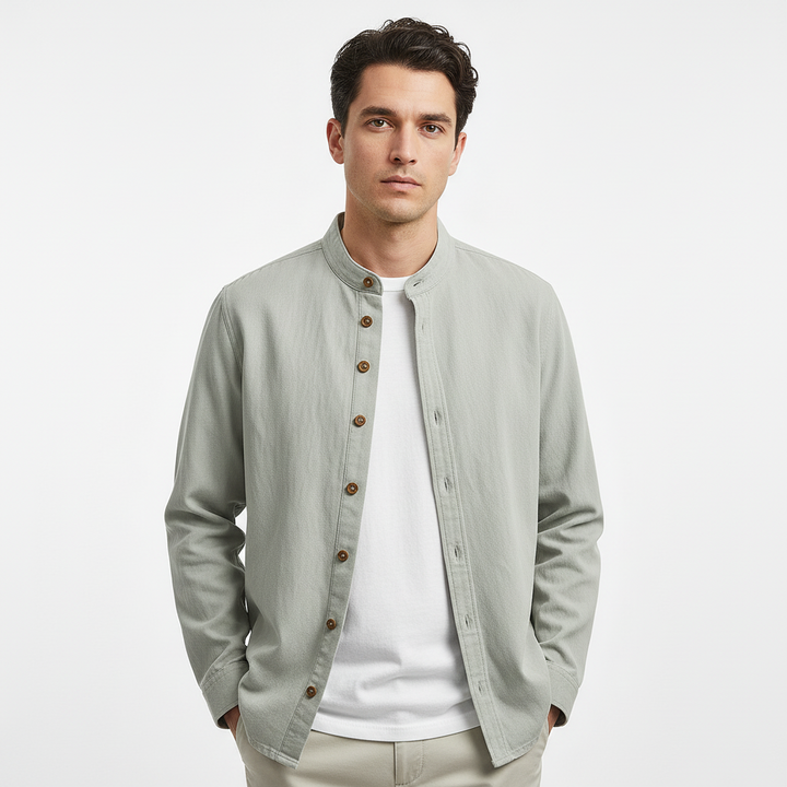 FALUVA Garth Kyoto Japan Style Shirt Gray