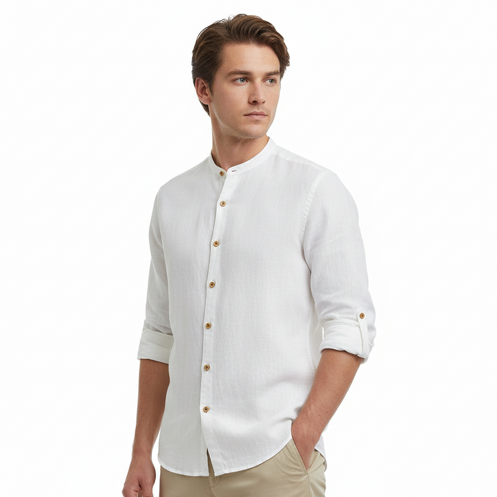 FALUVA Garth Kyoto Japan Style Shirt White