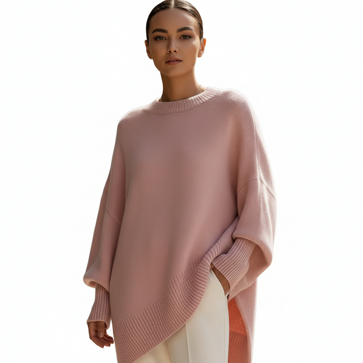 FALUVA Gey Sweater - Elegant Graceful Silhouette Pink