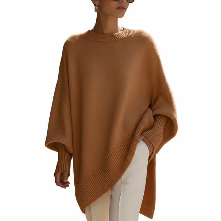 FALUVA Gey Sweater - Elegant Graceful Silhouette Brown