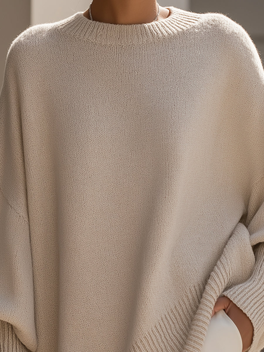 FALUVA Gey Sweater - Elegant Graceful Silhouette