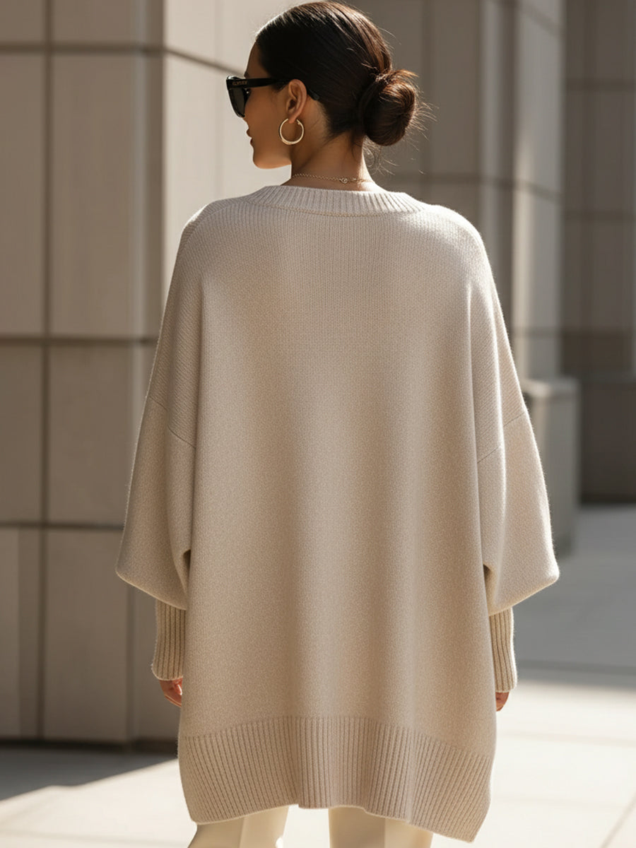 FALUVA Gey Sweater - Elegant Graceful Silhouette