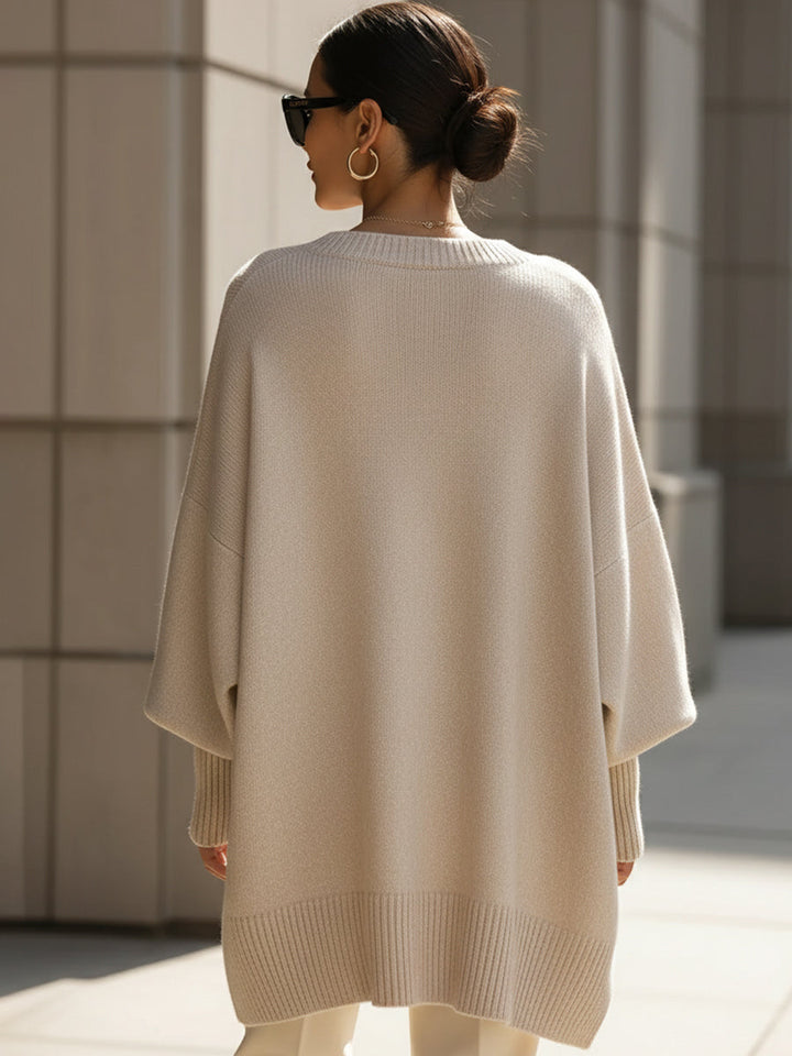 FALUVA Gey Sweater - Elegant Graceful Silhouette