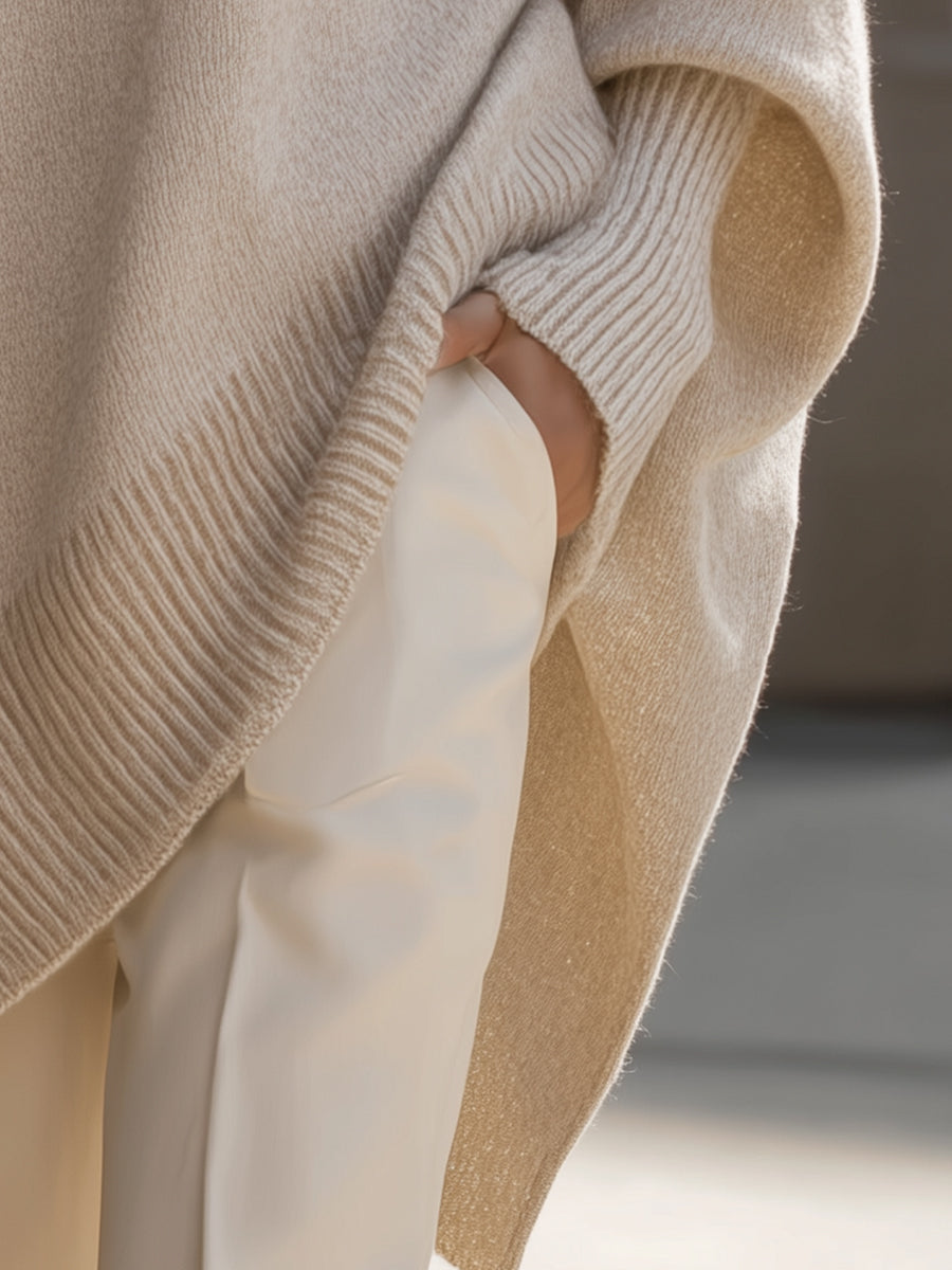 FALUVA Gey Sweater - Elegant Graceful Silhouette