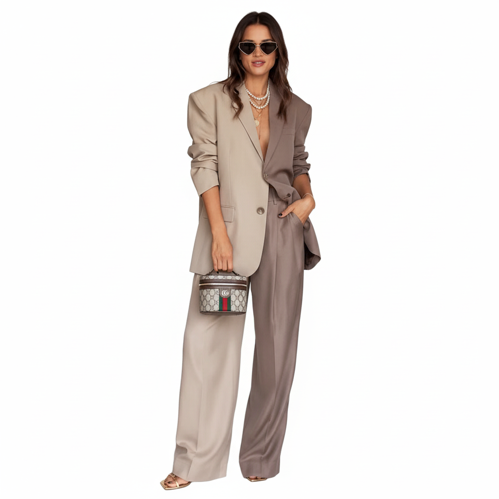 FALUVA Giy Blazer and Pants Set Beige
