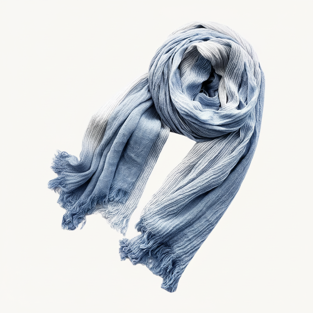 FALUVA Hubert Scarf - Cannes Harbor Striped Design Light Blue
