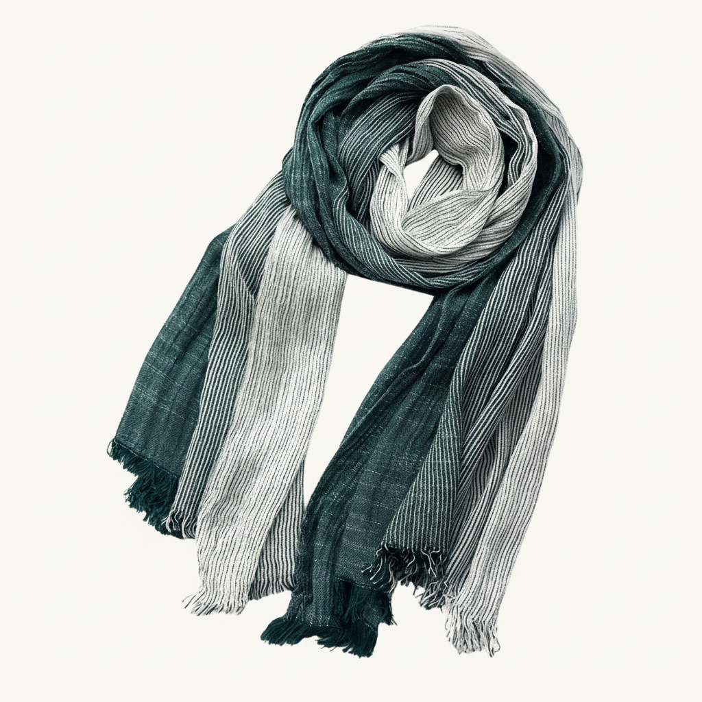 FALUVA Hubert Scarf - Cannes Harbor Striped Design Green