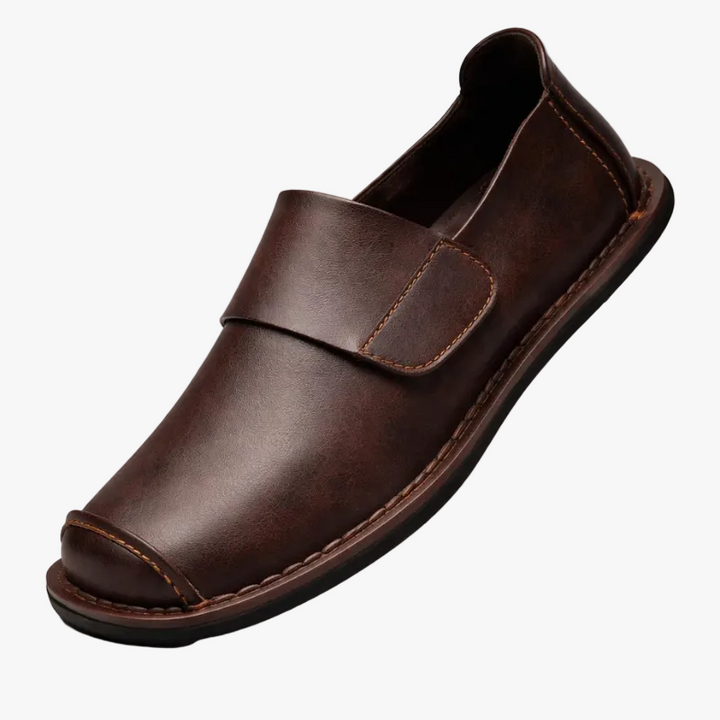 FALUVA Jasper Leather Loafers Brown
