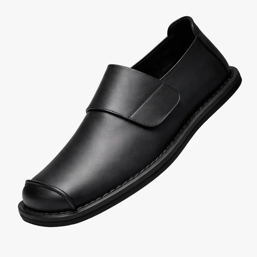 FALUVA Jasper Leather Loafers Black