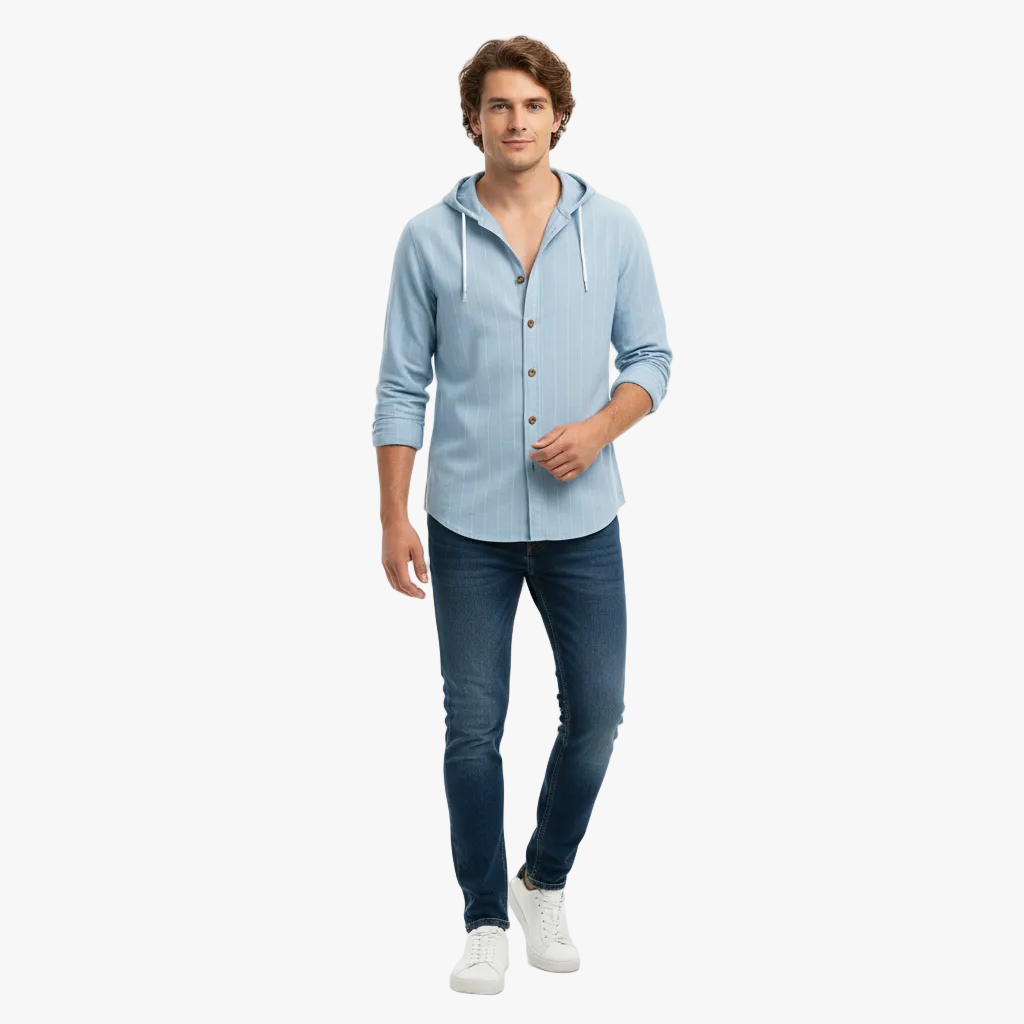 FALUVA Julian Hoodie Shirt Blue