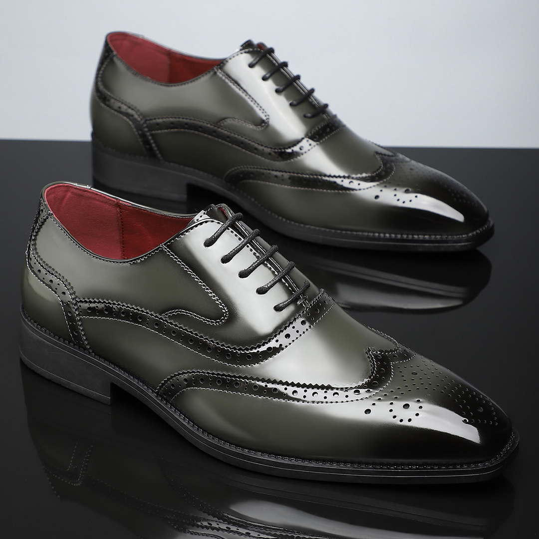 FALUVA Julian Leather Brogue Dress Shoes