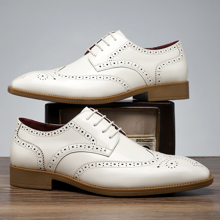 FALUVA Julian Leather Brogue Dress Shoes