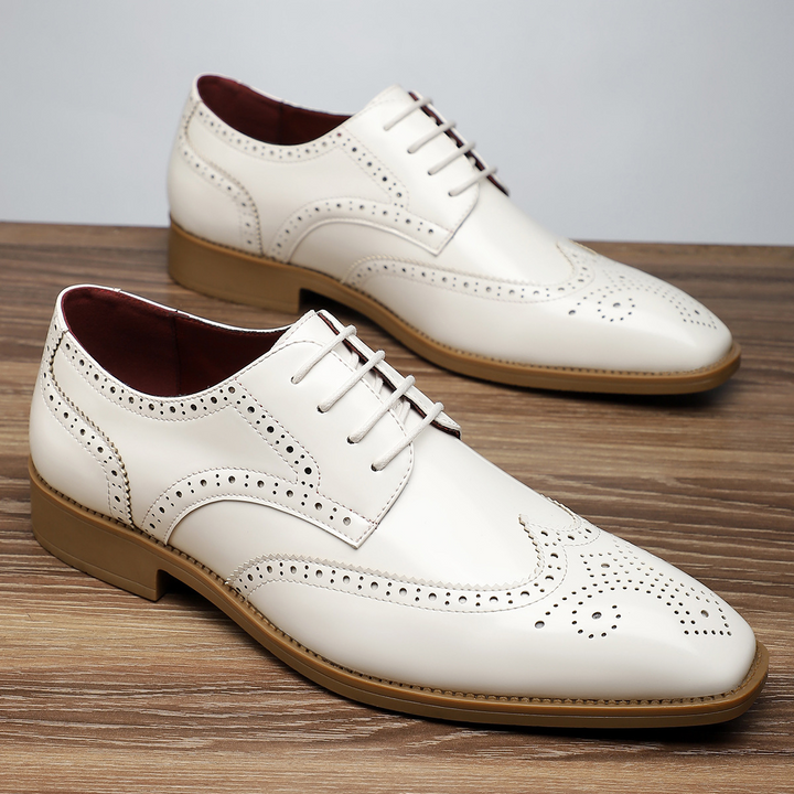 FALUVA Julian Leather Brogue Dress Shoes