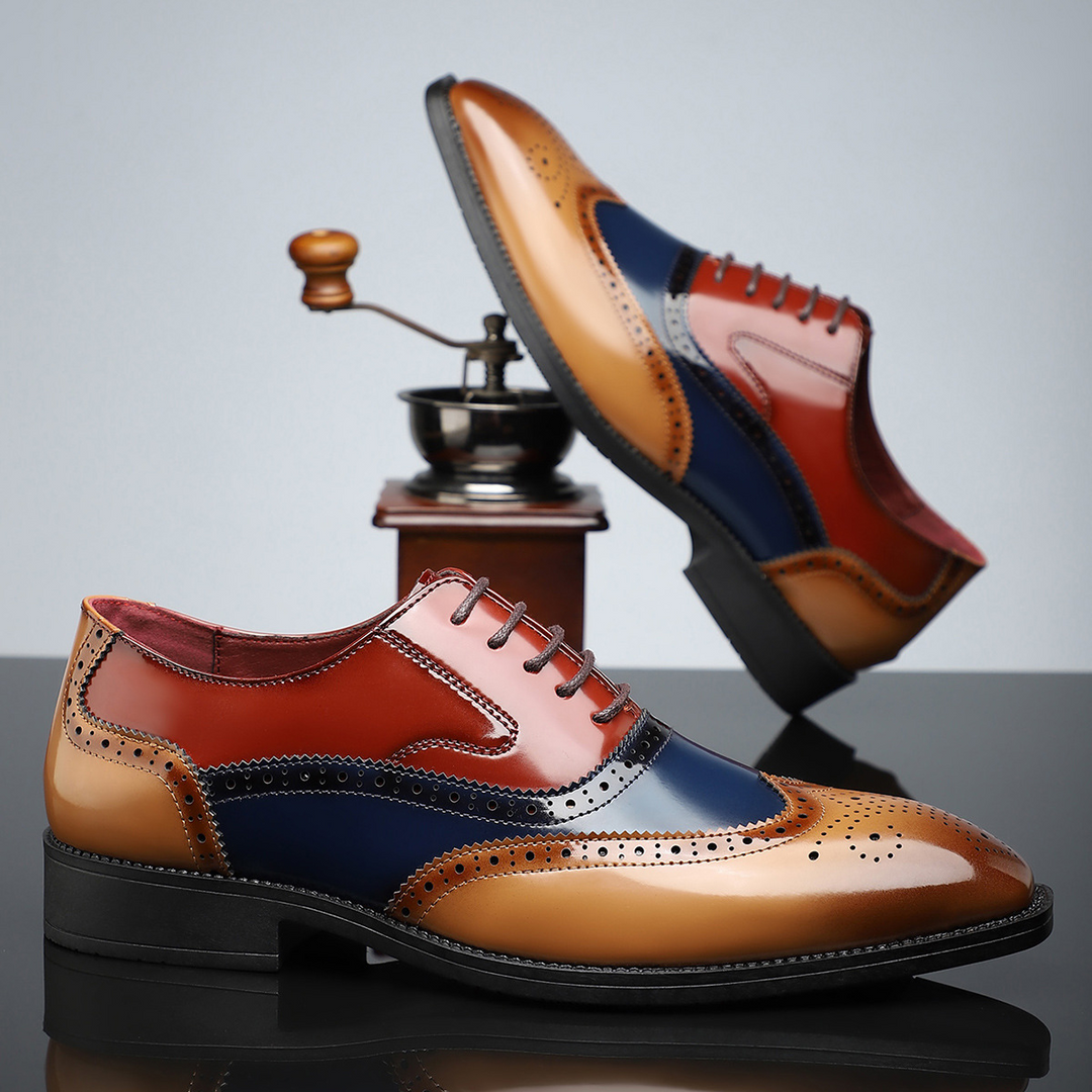 FALUVA Julian Leather Brogue Dress Shoes
