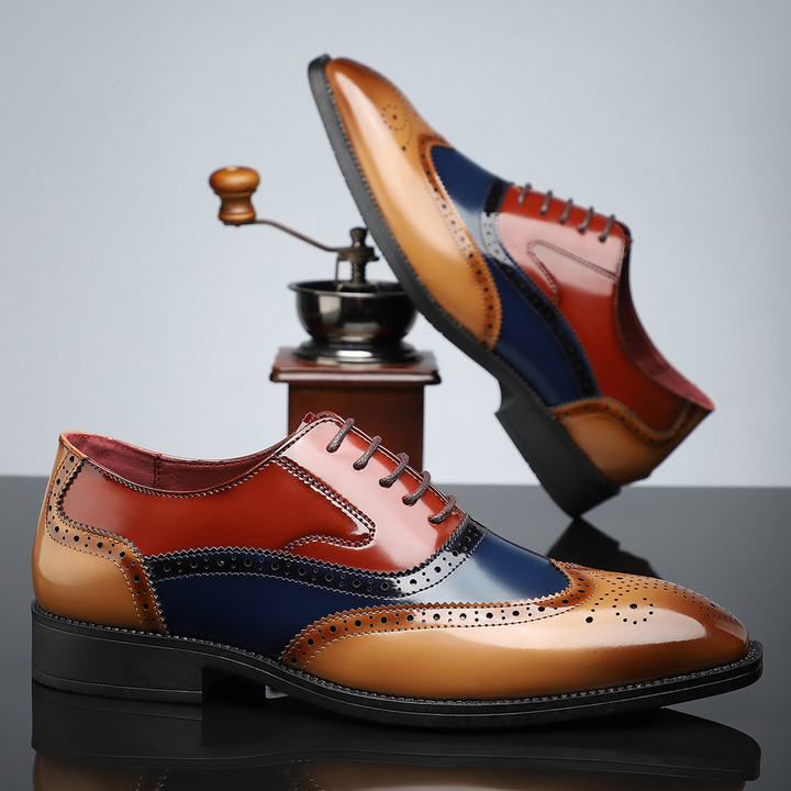 FALUVA Julian Leather Brogue Dress Shoes