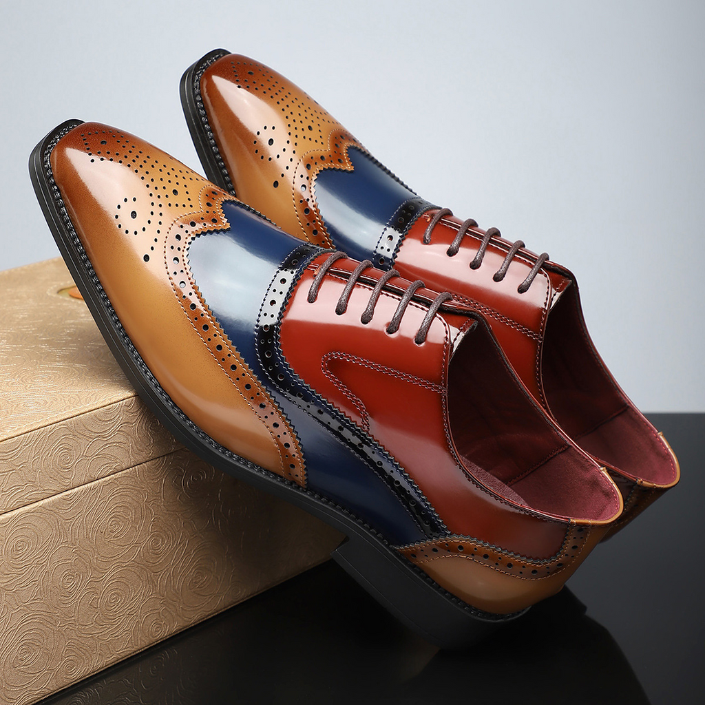 FALUVA Julian Leather Brogue Dress Shoes