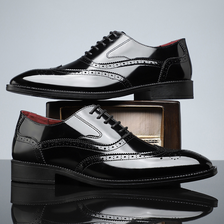 FALUVA Julian Leather Brogue Dress Shoes