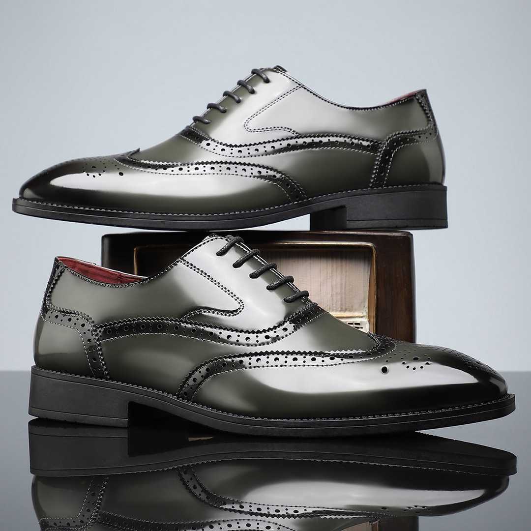 FALUVA Julian Leather Brogue Dress Shoes