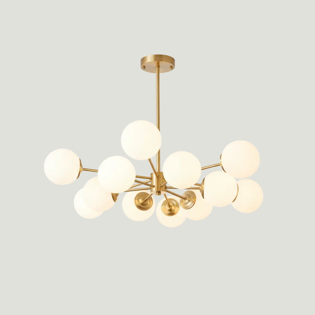 FALUVA Koda Two-Tier Sputnik Opal Globe Chandelier