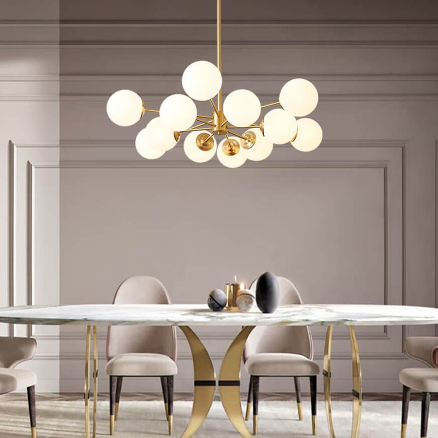 FALUVA Koda Two-Tier Sputnik Opal Globe Chandelier