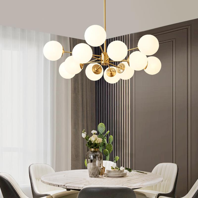 FALUVA Koda Two-Tier Sputnik Opal Globe Chandelier