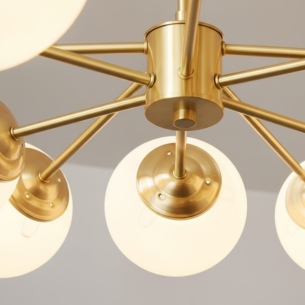 FALUVA Koda Two-Tier Sputnik Opal Globe Chandelier