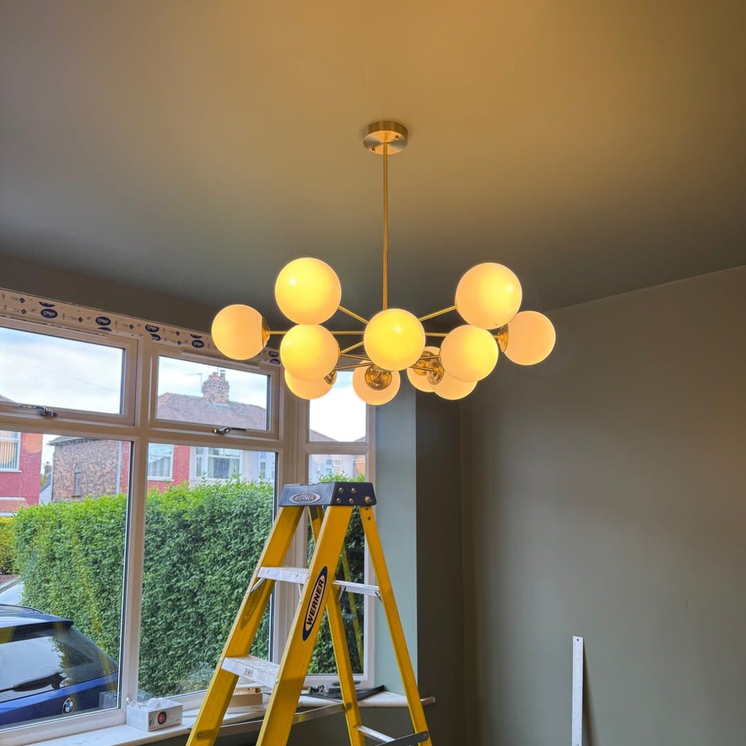 FALUVA Koda Two-Tier Sputnik Opal Globe Chandelier