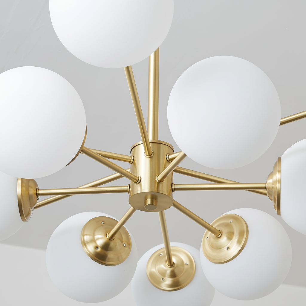 FALUVA Koda Two-Tier Sputnik Opal Globe Chandelier