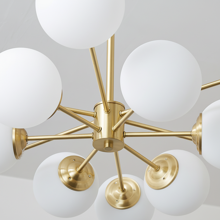FALUVA Koda Two-Tier Sputnik Opal Globe Chandelier