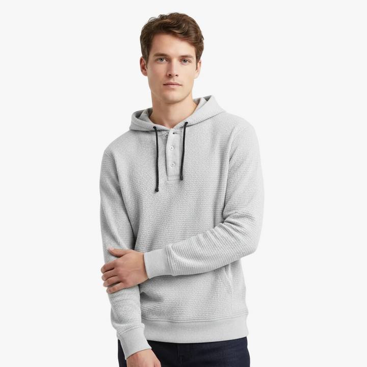 FALUVA Luca Waffle Hoodie Gray
