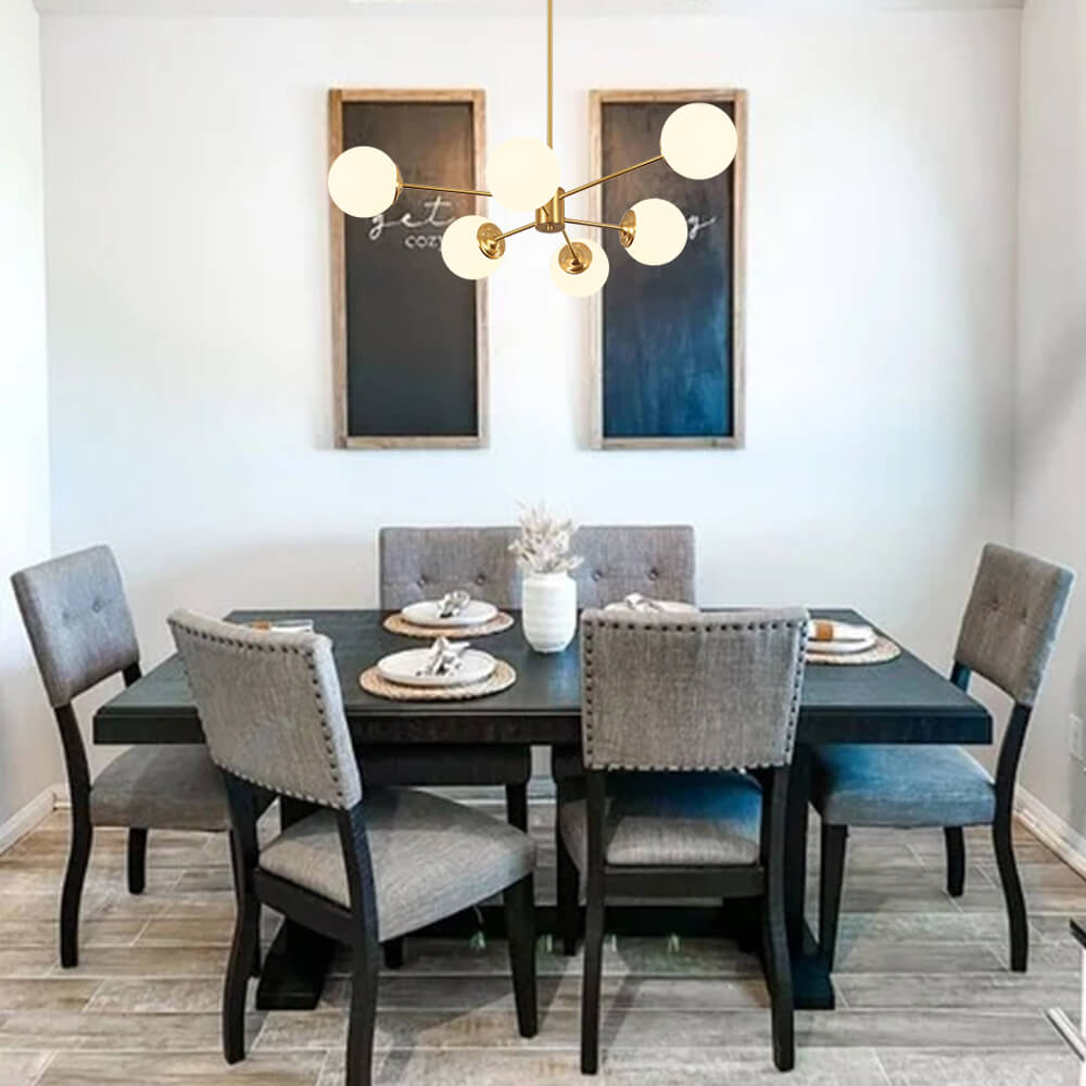 FALUVA Lumi Glass Globe Chandelier - Mid-Century Modern