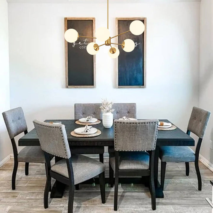 FALUVA Lumi Glass Globe Chandelier - Mid-Century Modern